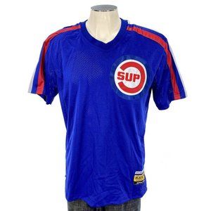 Chicago Cubs Baseball Jersey M Hip Hop Streetwear Black Pike Superb 23‎ Sandberg